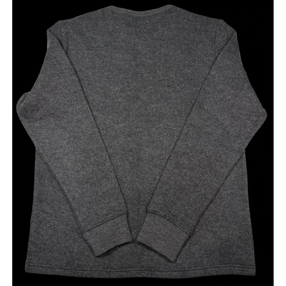 Taylor Stitch The Evans Crew in Charcoal Birdseye Wool 42 Large Preppy